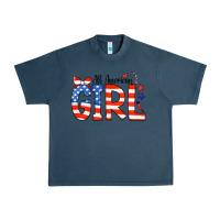 Midnight Navy All American Girl Bandana Urban Heavy Tee - CowCowDesign