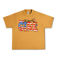 Peanut Butter All American Girl Bandana Urban Heavy Tee - CowCowDesign