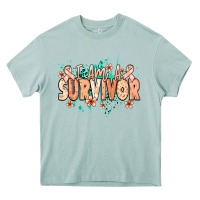 Arona I am a survivor peach ribbon Heavy Core Tee - NancyCooperArtShop