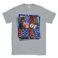 Heather Grey 4th of july Classic Tee - CowGirlArtShop
