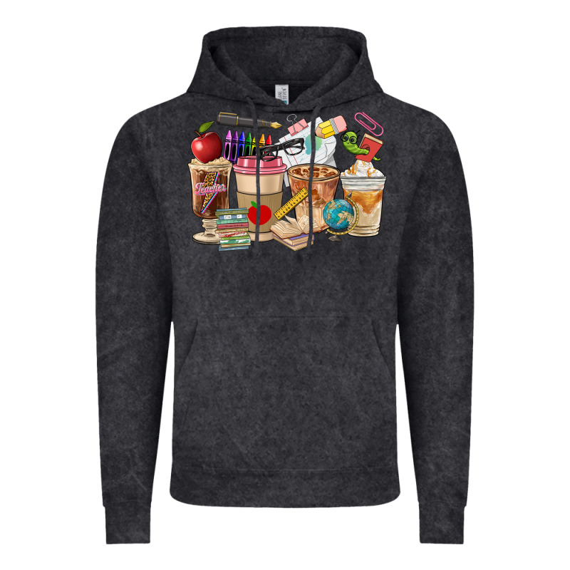 Teacher Coffee Cups Vintage Hoodie by FaDigitalArtStudio | Teevron