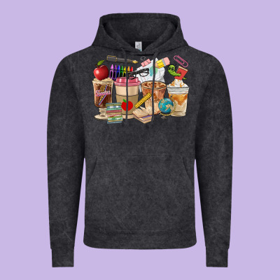 Teacher Coffee Cups Vintage Hoodie Designed By Fadigitalartstudio