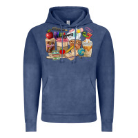 Vintage Denim Teacher Coffee Cups Vintage Hoodie - FaDigitalArtStudio