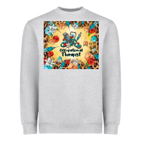 Heather Grey occupational therapist Heavyweight Sweatshirt - BarkalooDesign