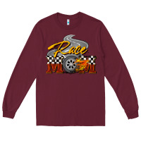 Burgundy Race mom Mother's Day Long Sleeve Tee - FaDigitalArtStudio