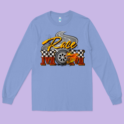 Race Mom Mother's Day Long Sleeve Tee Designed By Fadigitalartstudio