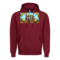 Burgundy 2 donkeys sunflower Zipper Hoodie - BarkalooDesign
