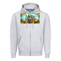 Heather Grey 2 donkeys sunflower Zipper Hoodie - BarkalooDesign
