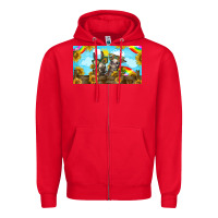 Red 2 donkeys sunflower Zipper Hoodie - BarkalooDesign