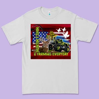 Hunting Fishing & Farming Everyday Premium Tee Designed By Tumblerdesignbyshophia