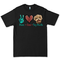 Black Peace Love Toy Poodle Premium Tee - Jasminsmagicworld