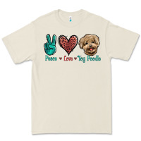 Bone Peace Love Toy Poodle Premium Tee - Jasminsmagicworld