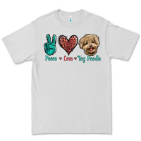 Dove Grey Peace Love Toy Poodle Premium Tee - Jasminsmagicworld