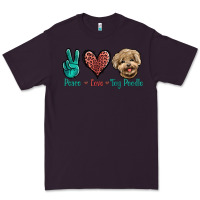 Plum Peace Love Toy Poodle Premium Tee - Jasminsmagicworld