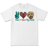 White Peace Love Toy Poodle Premium Tee - Jasminsmagicworld