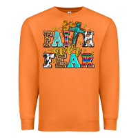 Carrot faith over fear with cross and sunflowers Premium Sweatshirt - AdoDesignShop