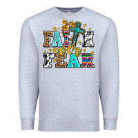 Heather Grey faith over fear with cross and sunflowers Premium Sweatshirt - AdoDesignShop