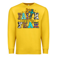 Lemon faith over fear with cross and sunflowers Premium Sweatshirt - AdoDesignShop