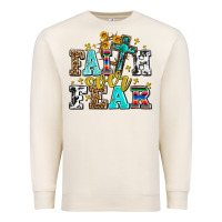 Sandshell faith over fear with cross and sunflowers Premium Sweatshirt - AdoDesignShop