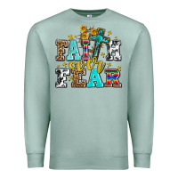Seafoam faith over fear with cross and sunflowers Premium Sweatshirt - AdoDesignShop