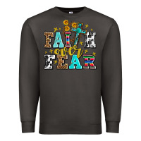 Smoke faith over fear with cross and sunflowers Premium Sweatshirt - AdoDesignShop