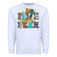 White faith over fear with cross and sunflowers Premium Sweatshirt - AdoDesignShop