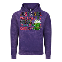 Cloud Purple Just A Girl Who Loves Coffee And Cactus Frappe Vintage Hoodie - FaDigitalArtStudio