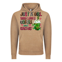 Vintage Coffee Just A Girl Who Loves Coffee And Cactus Frappe Vintage Hoodie - FaDigitalArtStudio