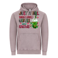 Vintage Zinc Just A Girl Who Loves Coffee And Cactus Frappe Vintage Hoodie - FaDigitalArtStudio