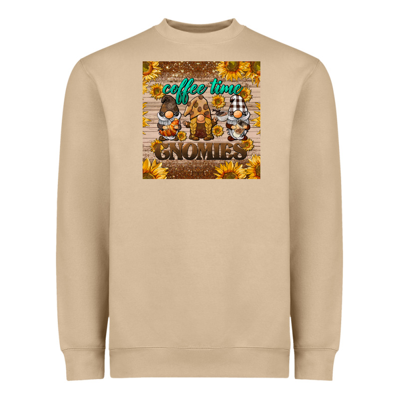 Coffee Time Gnomies Mug Coaster Heavyweight Sweatshirt by BarkalooDesign | Teevron