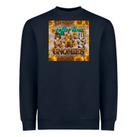 Navy coffee time gnomies mug coaster Heavyweight Sweatshirt - BarkalooDesign