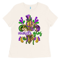 Bone mardi gras fleur de lis Ladies Tee - CowGirlArtShop