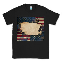 Black American flag add your text Classic Tee - CowGirlArtShop