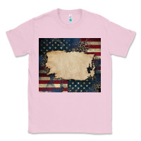 Bubblegum Pink American flag add your text Classic Tee - CowGirlArtShop