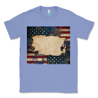 Colony Blue American flag add your text Classic Tee - CowGirlArtShop
