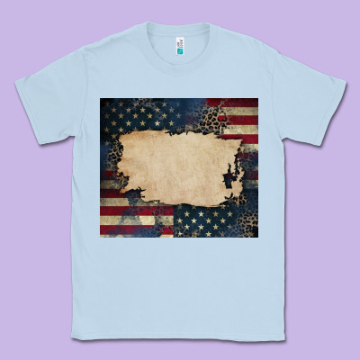 American Flag Add Your Text Classic Tee Designed By Cowgirlartshop
