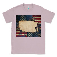 Lilac American flag add your text Classic Tee - CowGirlArtShop