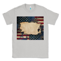 Moon Dust American flag add your text Classic Tee - CowGirlArtShop