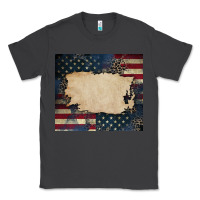 Smoke American flag add your text Classic Tee - CowGirlArtShop