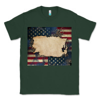 Sports Green American flag add your text Classic Tee - CowGirlArtShop