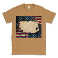 Toasted Coconut American flag add your text Classic Tee - CowGirlArtShop