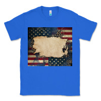 True Royal American flag add your text Classic Tee - CowGirlArtShop