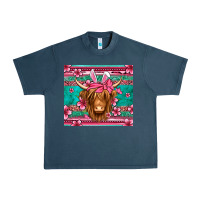 Midnight Navy easter longhaired cow Urban Heavy Tee - Jasminsmagicworld