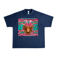 Navy easter longhaired cow Urban Heavy Tee - Jasminsmagicworld