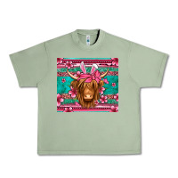 Oil Green easter longhaired cow Urban Heavy Tee - Jasminsmagicworld