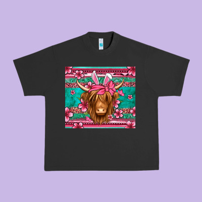 Easter Longhaired Cow Urban Heavy Tee Designed By Jasminsmagicworld