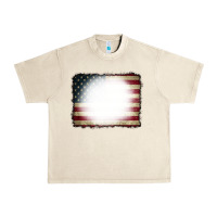 Sandshell American Flag Bleach Effect Urban Heavy Tee - CowCowDesign