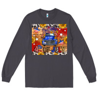 Smoke Fourth Of July Truck Long Sleeve Tee - FaDigitalArtStudio