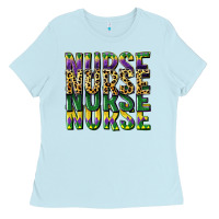 Baby Blue nurse mardi gras Ladies Tee - CowGirlArtShop