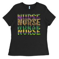 Black nurse mardi gras Ladies Tee - CowGirlArtShop